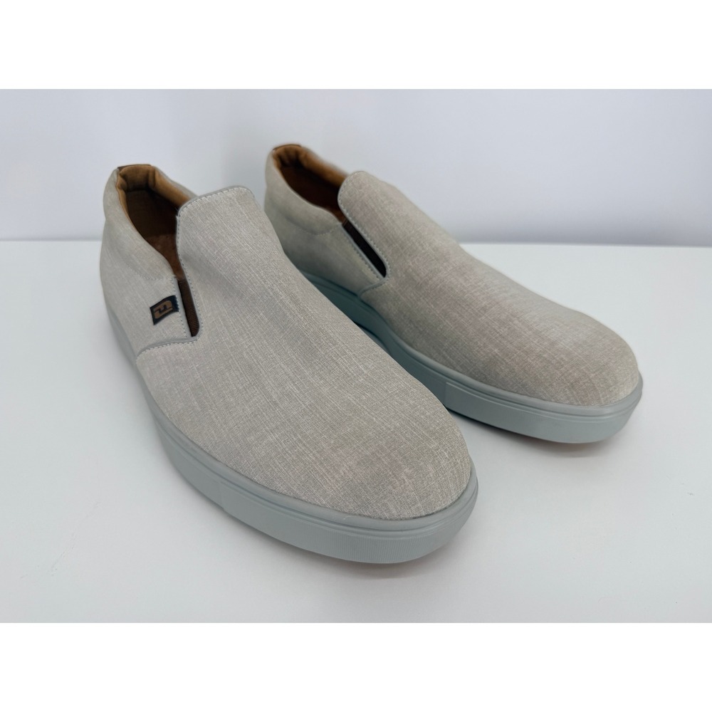 FootJoy Slip On Golf Shoes Mens 11W Light Gray Linen Textile Cork Insole FJ